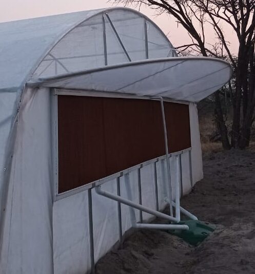 plumbing in a greenhouse